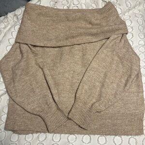 Forever 21 Beige Off-Shoulder Sweater